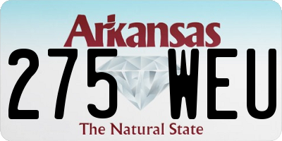 AR license plate 275WEU