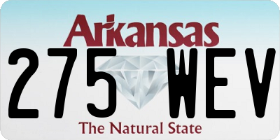 AR license plate 275WEV