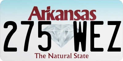 AR license plate 275WEZ