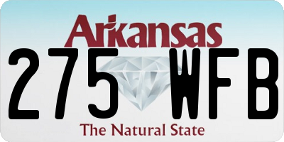 AR license plate 275WFB