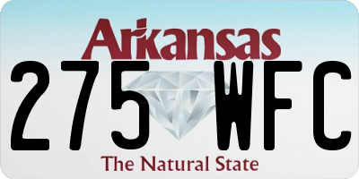 AR license plate 275WFC