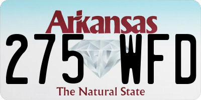 AR license plate 275WFD