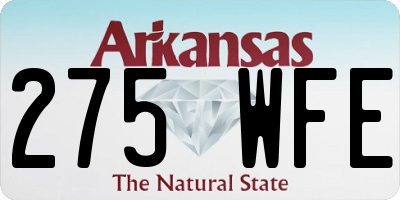 AR license plate 275WFE