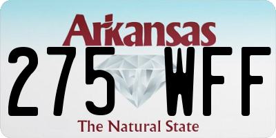AR license plate 275WFF