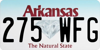 AR license plate 275WFG