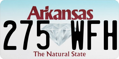 AR license plate 275WFH