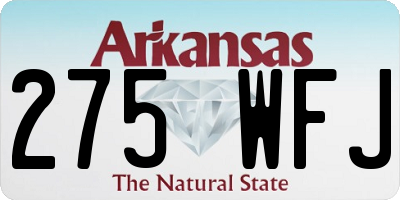 AR license plate 275WFJ