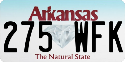 AR license plate 275WFK