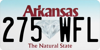 AR license plate 275WFL