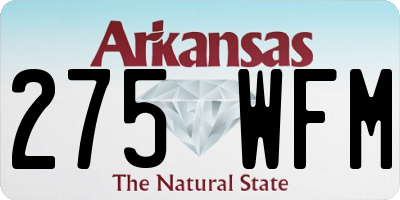 AR license plate 275WFM