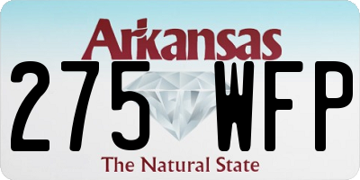 AR license plate 275WFP