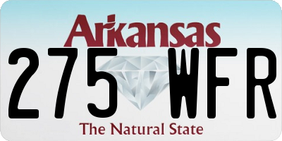 AR license plate 275WFR