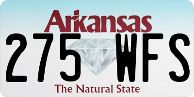 AR license plate 275WFS