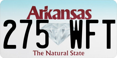 AR license plate 275WFT