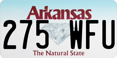 AR license plate 275WFU
