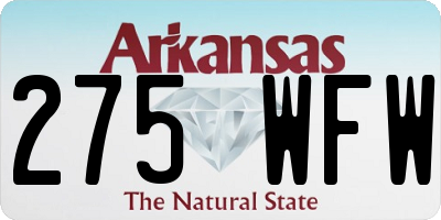 AR license plate 275WFW