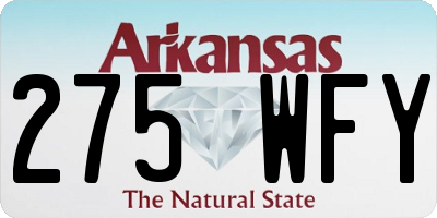 AR license plate 275WFY