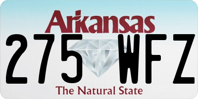 AR license plate 275WFZ