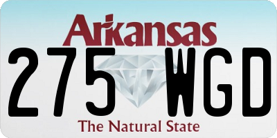 AR license plate 275WGD