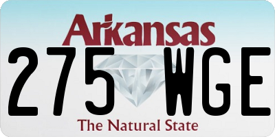AR license plate 275WGE