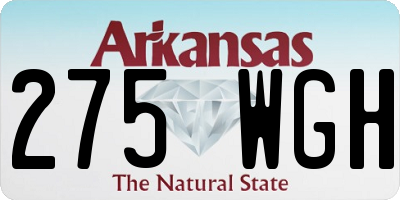 AR license plate 275WGH