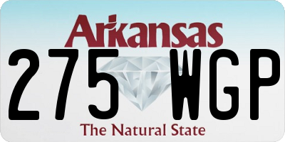 AR license plate 275WGP