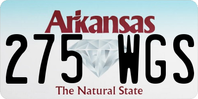 AR license plate 275WGS