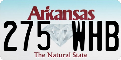 AR license plate 275WHB