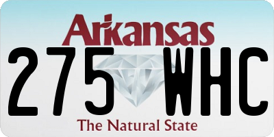 AR license plate 275WHC