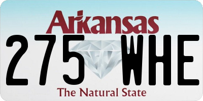 AR license plate 275WHE