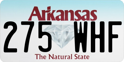 AR license plate 275WHF