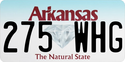 AR license plate 275WHG