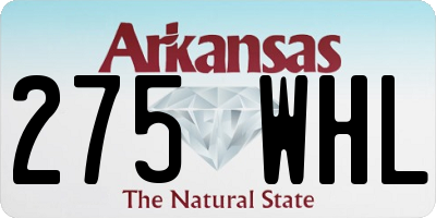 AR license plate 275WHL
