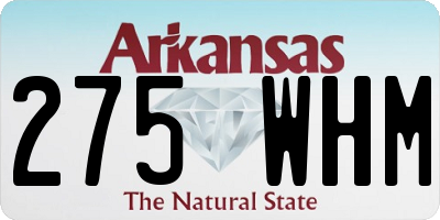 AR license plate 275WHM