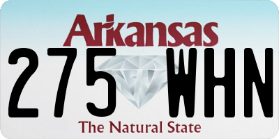 AR license plate 275WHN
