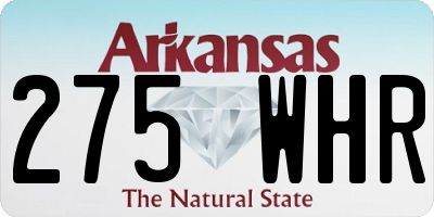 AR license plate 275WHR