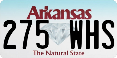 AR license plate 275WHS
