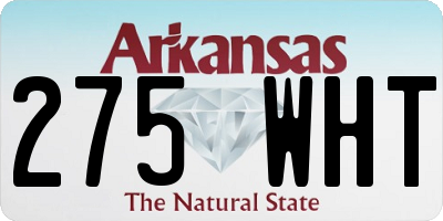 AR license plate 275WHT