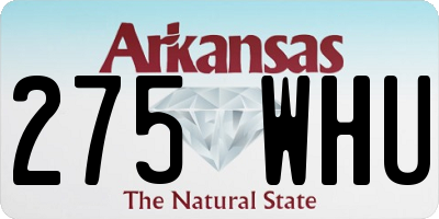 AR license plate 275WHU