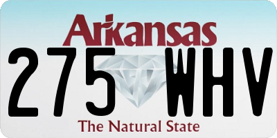 AR license plate 275WHV