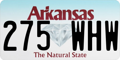 AR license plate 275WHW