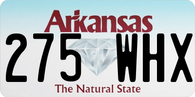 AR license plate 275WHX