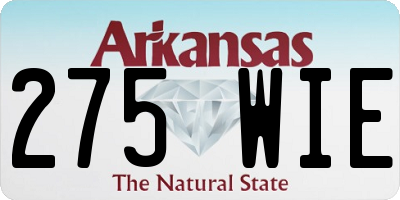 AR license plate 275WIE