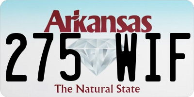 AR license plate 275WIF