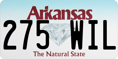 AR license plate 275WIL