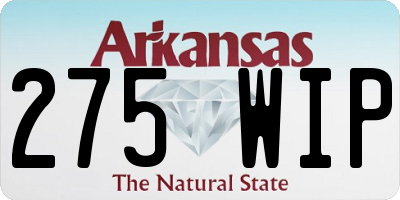 AR license plate 275WIP