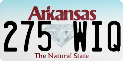 AR license plate 275WIQ