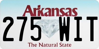 AR license plate 275WIT
