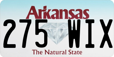 AR license plate 275WIX