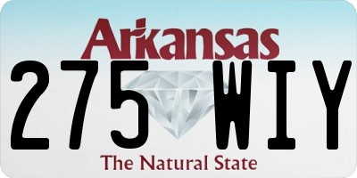 AR license plate 275WIY